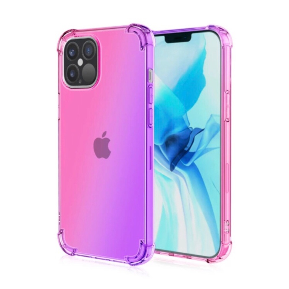 Gradient Clear Phone Case - Pink to Purple